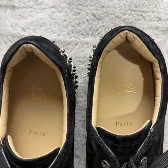 Christian Louboutin Spike Accents Suede Sneakers SEAVASTE 2 Men EU 44.5/11 W Box main image 9